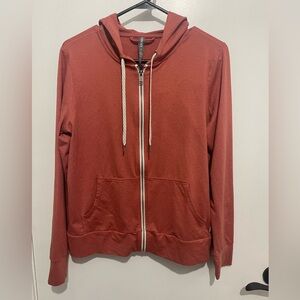 Vuori Brick Red Hoodie ( more of a peachy color with Drawstrings )